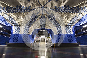 Underground station T-Centralen in Stockholm, Sweden photo